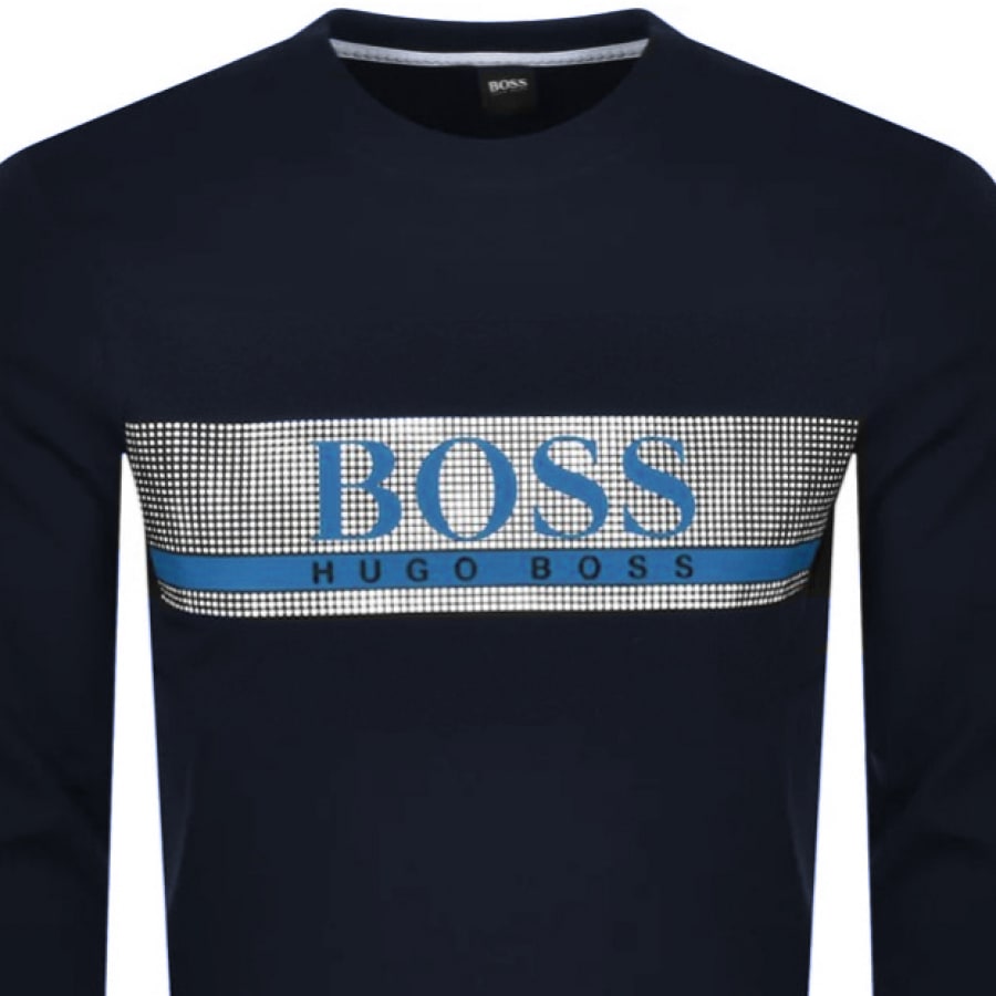Alternative Image for ProductBOSS Bodywear Authentic Crew Neck Sweatshirt Navy2